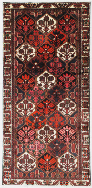 Persisk matta Bakhtiari 131x277 handknuten matta