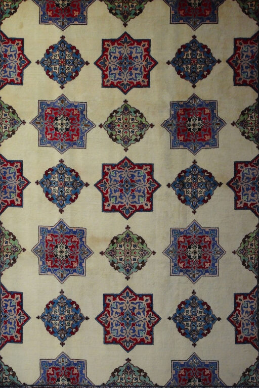 Persisk matta Bakhtiari 200x276 vit handknuten matta