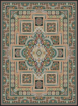 Hoze-Tala 5032 Mörkblå Wilton matta