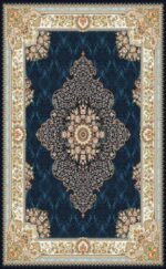 Afarid 7106 Mörkblå Wilton matta