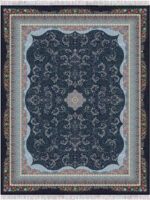 Ava Mörkblå persisk Wilton matta maskintillverkad
