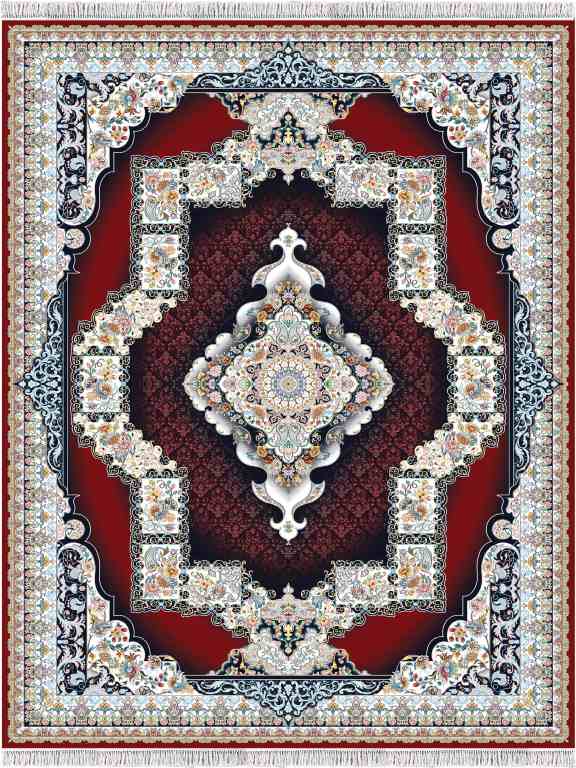 Cheshmeh Röd Persisk Wilton matta persiskmönstrad maskintillverkad vacker