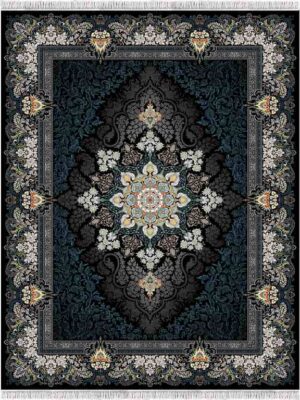 Deniz Mörkblå persisk Wilton matta